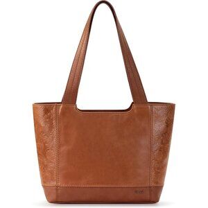 De Young Luxury Leather Tote in Tobacco Floral - Spacious & Eco-Friendly Handbag